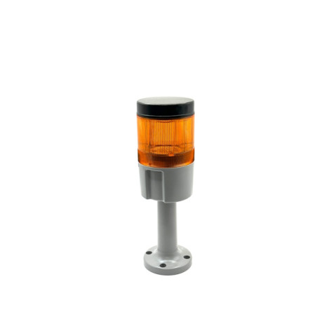 370 0023GR  Colonna luminosa serie 370  1 colori  Arancio lampeggiante  Portalampada  BA-15D+ lampade filamento 24Vac dc  base g