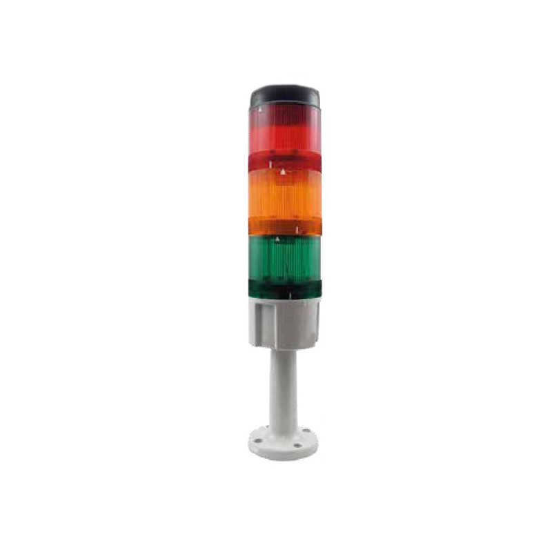 370 121315GR  Colonna luminosa serie 370  3 colori  verde  arancio  rosso Portalampada  BA-15D+ lampade filamento 24Vac dc  base