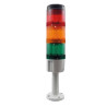 370 121315GR  Colonna luminosa serie 370  3 colori  verde  arancio  rosso Portalampada  BA-15D+ lampade filamento 24Vac dc  base