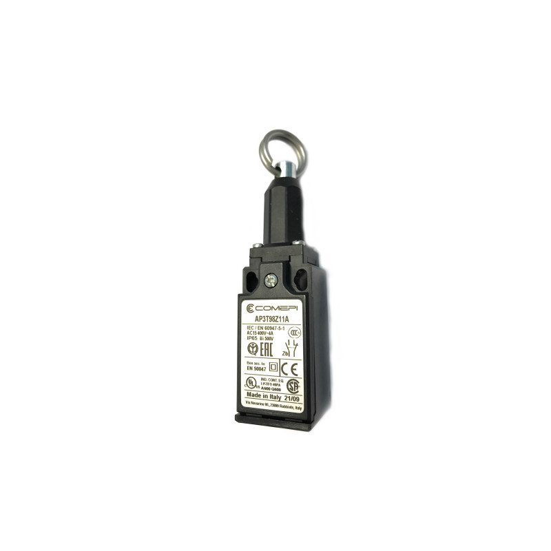 AP3T98Z11A   Finecorsa a strappo con anello   IP65   Un ingresso cavi PG11 Contatti a scatto  1NO  1NC  Doppio isolamento
