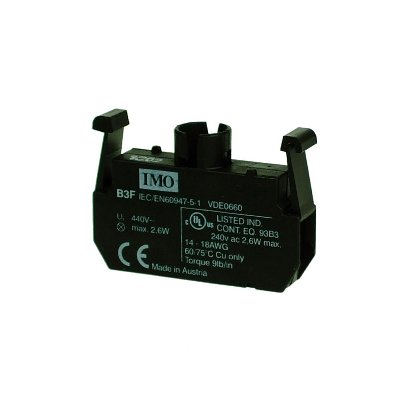 B3F   Portalampada per pulsanti Serie B3  per l'uso con lampade a LED BA9S