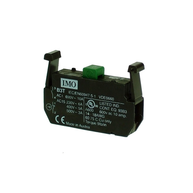 B3T10   Blocco contatti  1 NO Clip su B3S   B3M