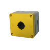 BG1YEL  Cassetta per pulsante d 22 a 1 foro  grigio e frontale giallo IP 65 67