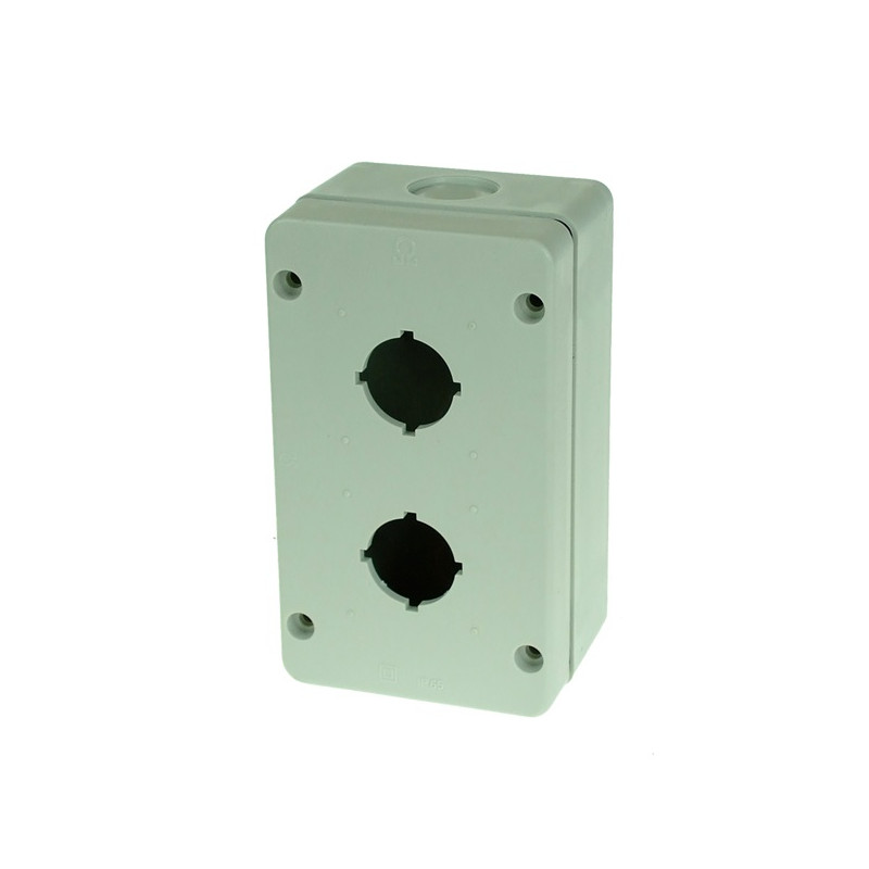 BG2   Cassetta per pulsante d 22   2 fori  grigio