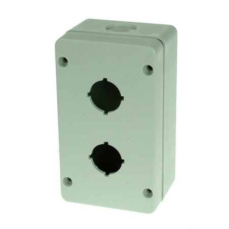 BG2   Cassetta per pulsante d 22   2 fori  grigio