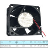 C6025H12BPLBP1-5  Ventola assiale 60 X 60 X 25  12Vdc  5500 RPM  coll cavi  Lc  270mm  Rotazione su cuscinetti