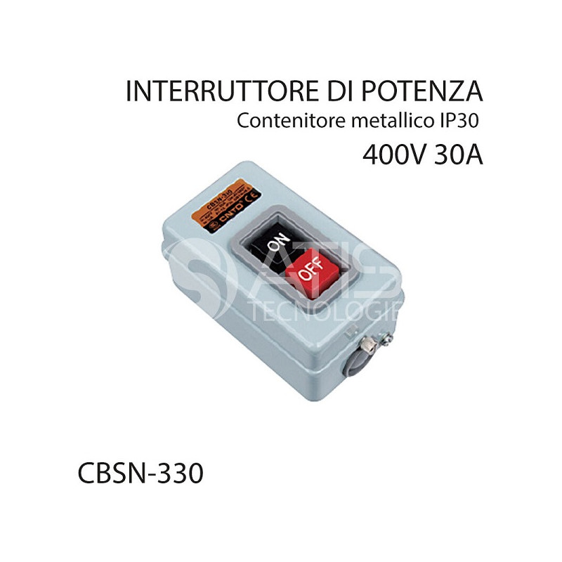 CBSN-330   Interruttore di potenza  400V 10A contenitore metallico IP30