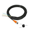 CD12M/AC-050A5   Connettore Femmina M12   Assiale 2 poli   cavo GND 5m TPU per AC