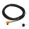 CD12M/AC-050C5   Connettore Femmina M12   90° 2 poli   cavo GND 5m TPU per AC