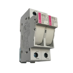 EFD1002P  Porta fusibili cilindrici  da guida DIN  D 10X38 2 Poli