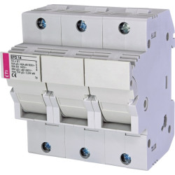 EFD143P  Porta fusibili cilindrici  da guida DIN  D 14X51  3 Poli