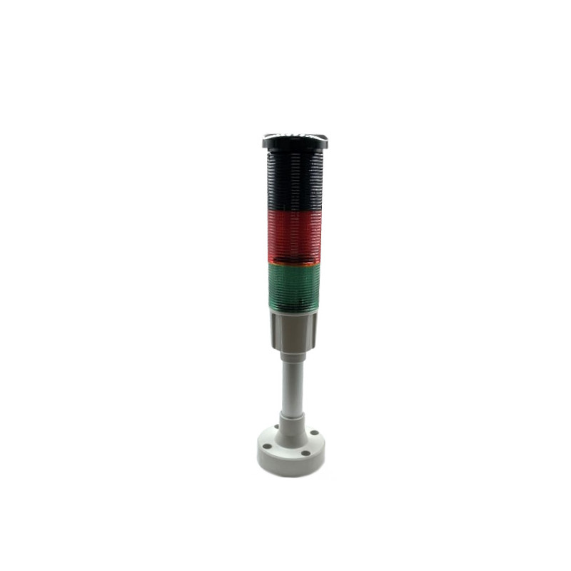 FAL2ABVRS   Colonna luminosa  2 colori verde rosso con sonoro  80 dB  24 Vdc  base H 100 mm  IP64