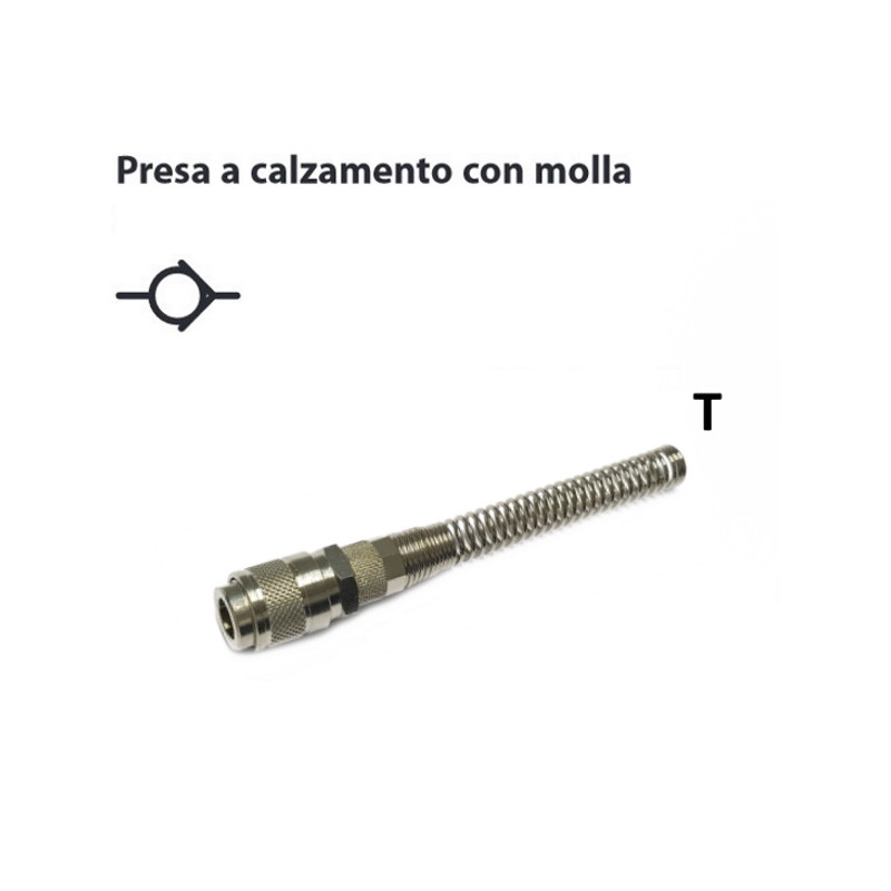 GRT.8.6.M   Giunto rapido mignon con molla  T 08 06