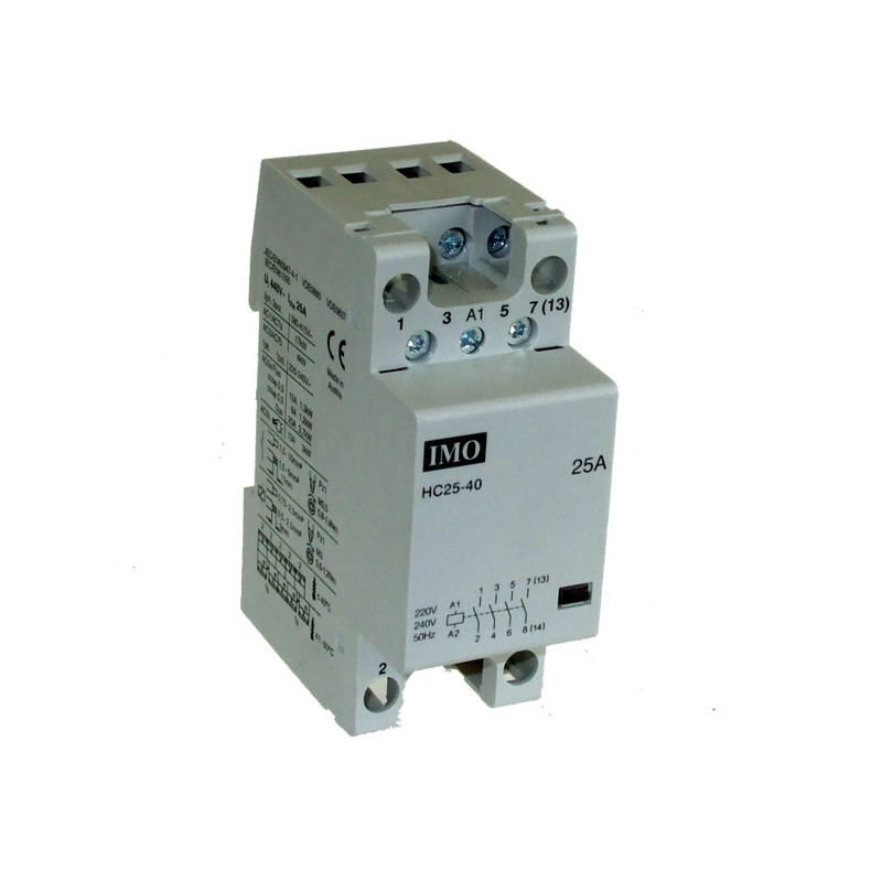 HC25-40230  Contattore  modulare 25A 4 poli normalmente aperto  230VAC