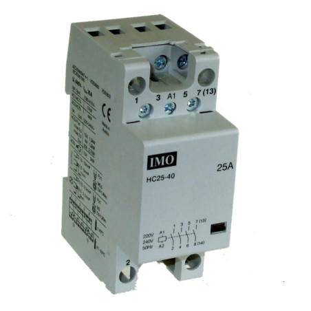 HC25-40230  Contattore  modulare 25A 4 poli normalmente aperto  230VAC