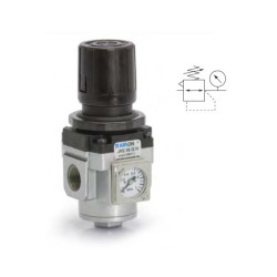 JRE.38.Q10   Regolatore di pressione  G 3/8  Reg  0  8 Bar  con manometro quadro da  0 10 Bar