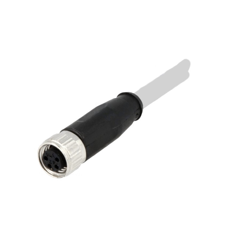 K2FDV10  Cavo con connettore   M8  4 Poli  PVC 10mt