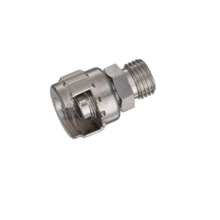 L101M.1/4  Raccordo maschio  dado fresato G  1/4