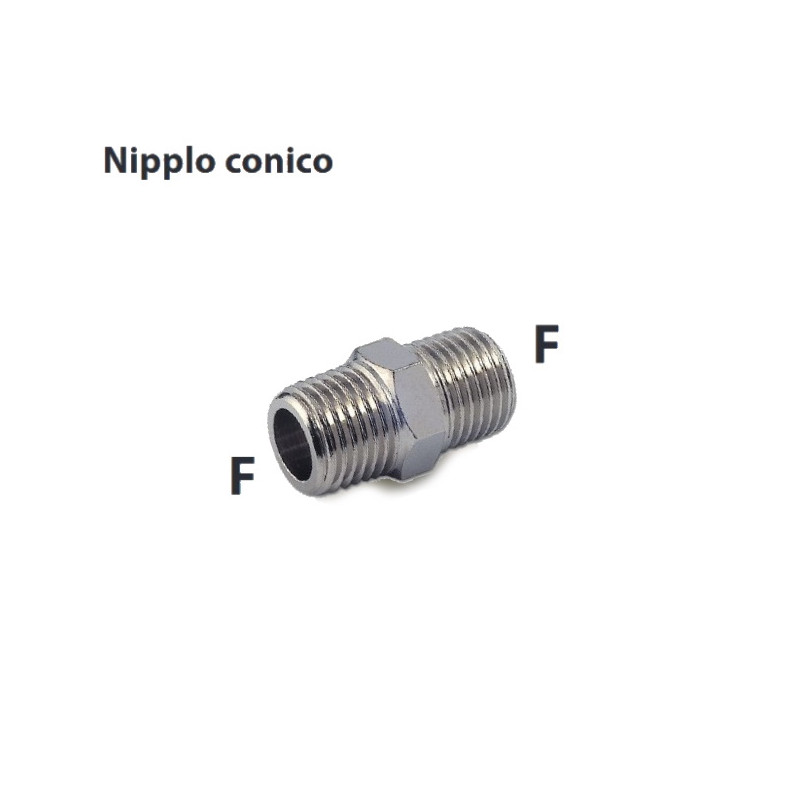 L70.1/2   Nipplo conico  M M  G  1/2  1/2