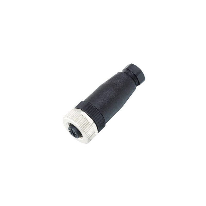 M12FD5PV9   Connettore M12 a cablare ghiera girevole versione femmina diritta   5 Poli  PG9  a vite