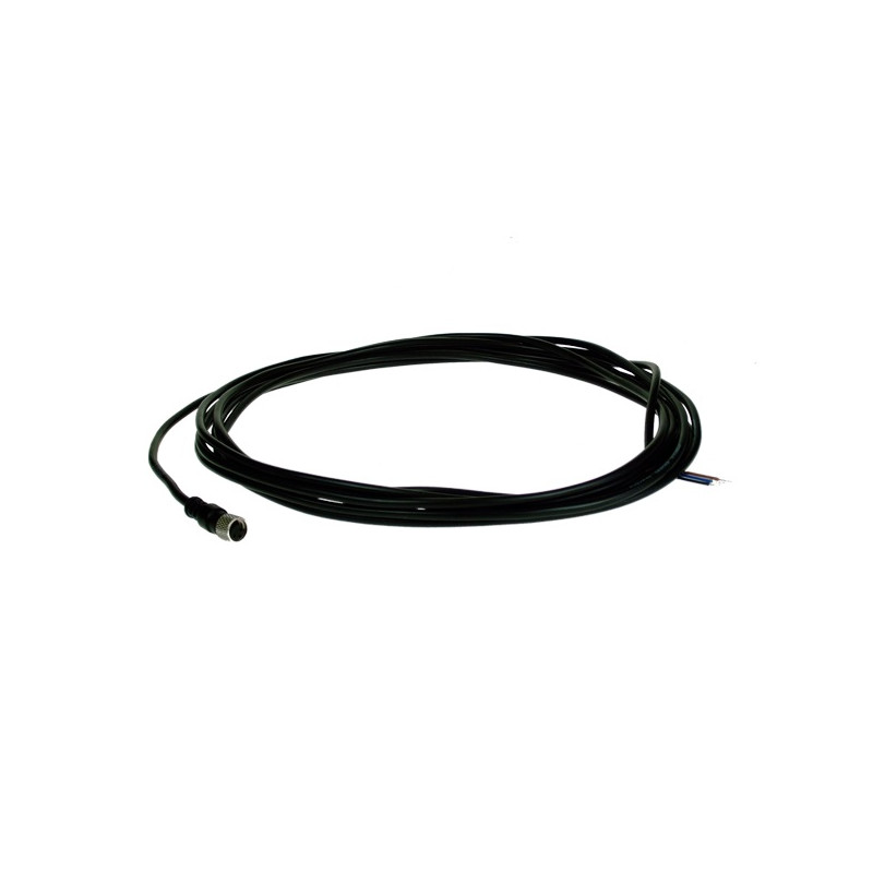 M8F0240105000  Connettore M8  4 P  femmina diritto cavo PVC 5mtl CEI2022 II