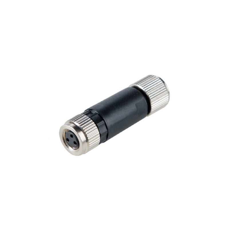 M8FD3  Connettore M8 a cablare ghiera girevole versione femmina diritto  3Poli  PG7  a vite