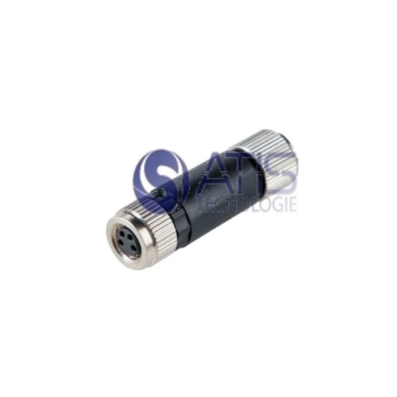 M8FD4PV  Connettore M8 a cablare ghiera girevole  versione femmina 4 P PG7  a vite