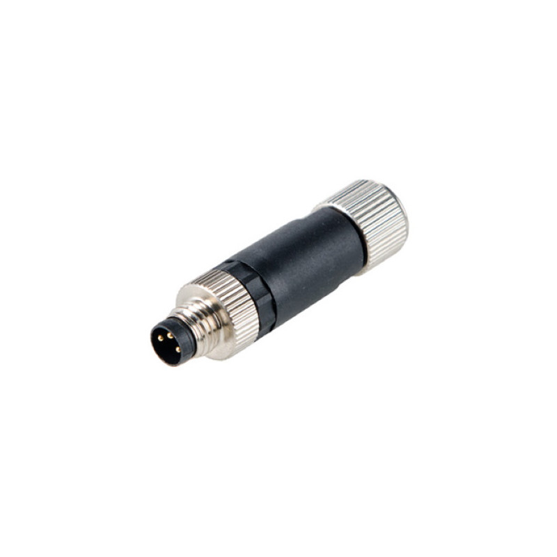 M8MD3P7  Connettore M8 a cablare  ghiera girevole  versione maschio diritto  3P  PG7  a vite