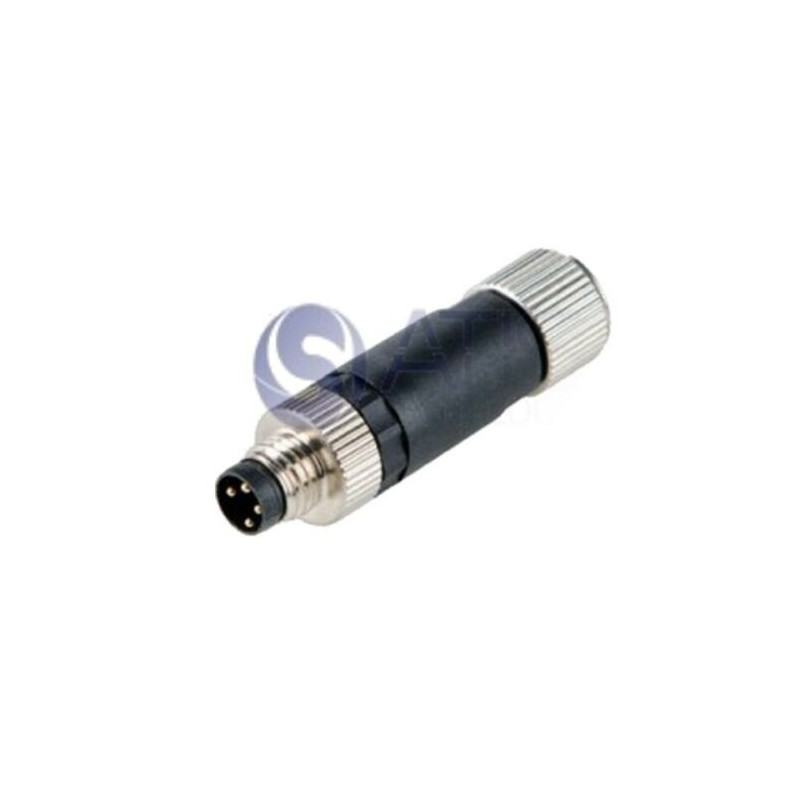 M8MD4PV  Connettore M8 a cablare ghiera girevole  versione maschio diritto  4P  PG7  a vite