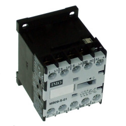 MB09-S-0124   Mini Contattore 3 poli  NO  1NC ausiliario  4kW 9A  AC3  24VAC 50 60Hz