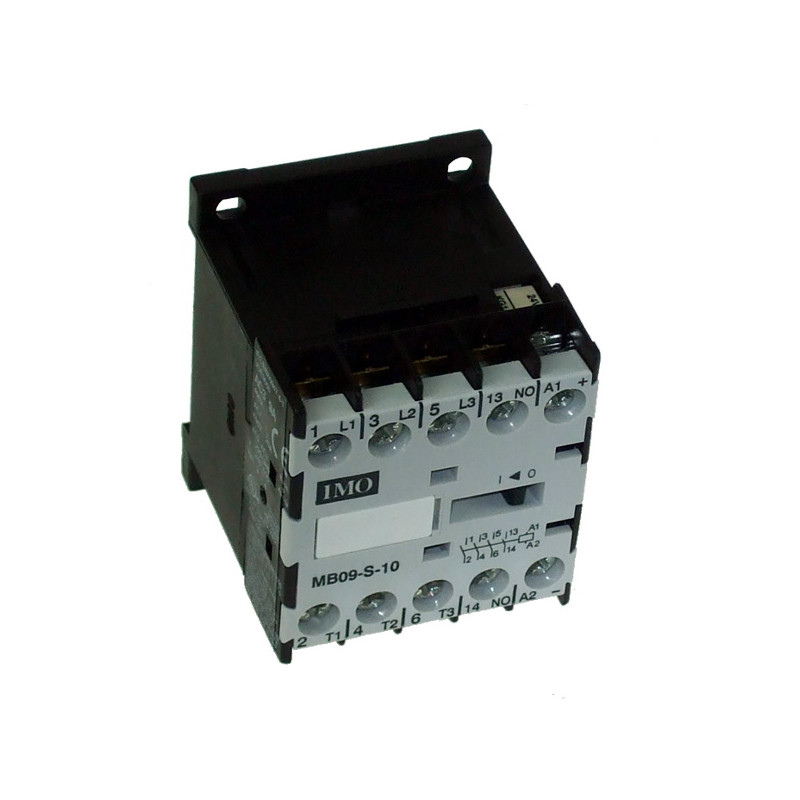 MB09-S-10=24   Mini Contattore 3 poli  NO  1NO ausiliario 4kW 9A AC3 24 VDC