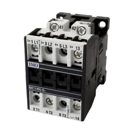 MC14N-S-10 230AC   Contattore 3 poli NA 5.5kW 14A AC3 1/NO Aux  bobina 230 Vac