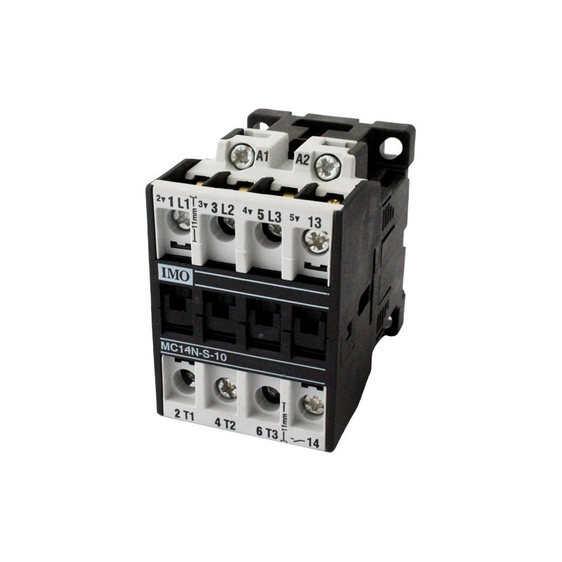 MC14N-S-10 24AC  Contattore 3 poli aperto 5.5kW 14A AC3  1 NO Aux bobina 24 Vac