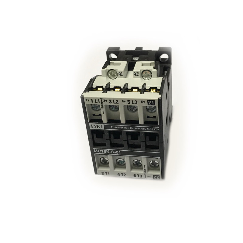 MC18N-S-0124AC   Contattore 3 poli NO 7,5kW 18A AC3  1 NC Aux bobina 24Vac