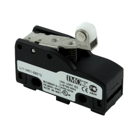 MSSTC11DA45   Microinterruttore vite a testa cilindrica 24,6 mm  contatto 1 NA NC 16A 250Vac  azione a scatto  IP nominale se ut