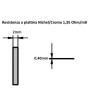 NI.CR.P2.040.5  Resistenza a piattina Nichel Cromo 80 20 Dim 2x0,40mm 1,149 Ohm mtlConfezione da 5 mtl
