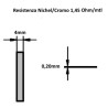 NI.CR.P4-020/5   Resistenza a piattina Nichel cromo 80 20 dim 4x0,20mm 1,45 Ohm mtlConfezione da 5mtl