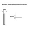 NI.CR.P5-010/5   Resistenza a piattina Nichel Cromo 80 20 Dim 5x0,10mm  2,299 Ohm mtlConfezione da 5mtl