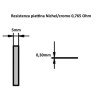 NI.CR.P5-030/5  Resistenza a piattina  Nichel Cromo 80 20 Dim 5 x 0,30mm  0,766 Ohm mtlConfezione da 5mtl