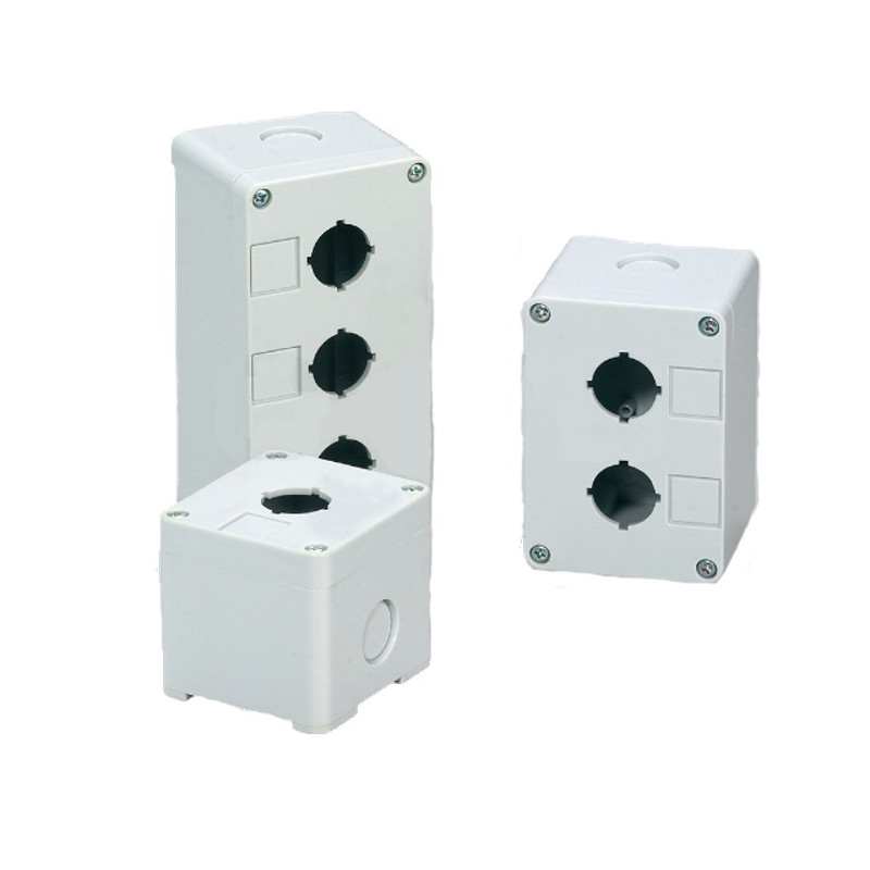 R2BX2W   Contenitore per unità di comando  ABS  D 22   Dimensioni 100x70 P60mm  2 fori