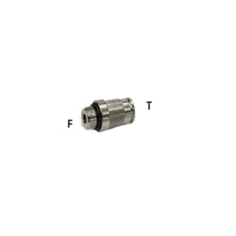 RRG01.3/8.12  Raccordo rapido fisso diritto  M  or  3/8   T 12
