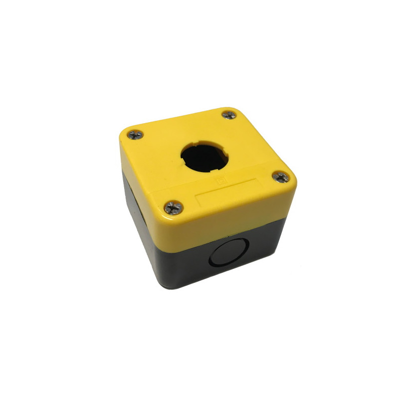 SAL-T01Y/W  Contenitore ABS giallo nero  70x70xH51 1fori Ø22mm