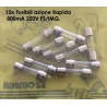 SF522180   Fusibili azione Rapida  5X20mm  800mA 250V FS IMQ Confezione da 10 Pcs