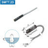 SMT.2D   Sensore magnetico reed 2 Fili 5 120 Vac dc  contatto NO  Cavo  3 mtl