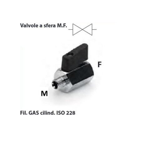 VFM.3   Valvola a sfera  G 3/8  F  M