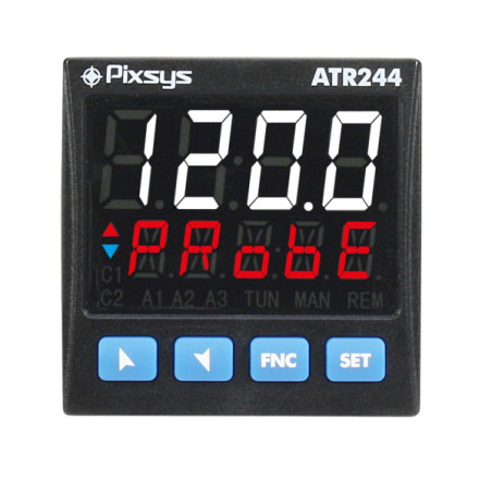 ATR244-13ABC  Regolatore multi setpoint 48X48 1 ingresso analogico   3 relè 2 A   2 SSR   2 D I   1 uscita analogica V  mA   CT 