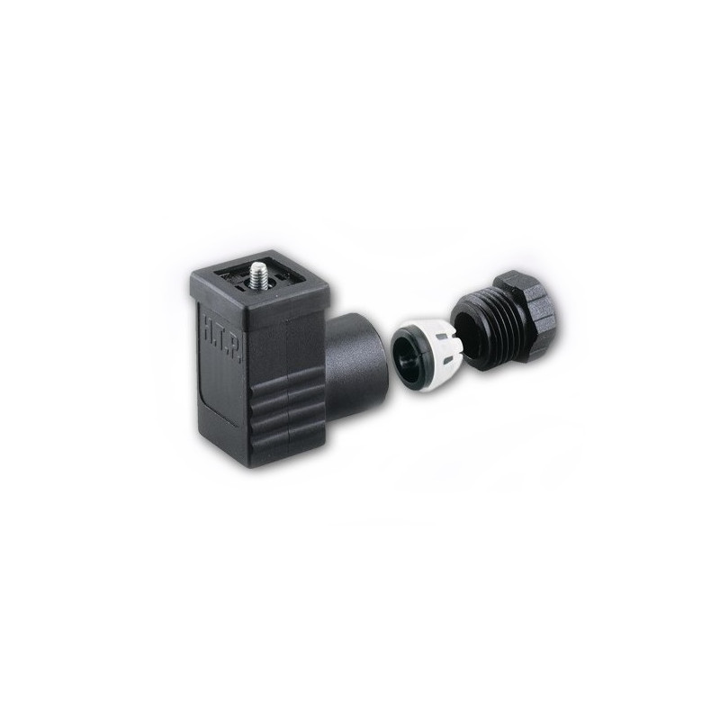 C17.U  Connettori da 17  mm universali nero per elettrovalvole 2 230V