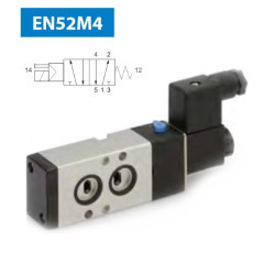 EN52M4-0000   Elettrovalvola NAMUR Tg 27  G 1/4  5/2 monostabile comando elettropneumatico riposiz  a molla