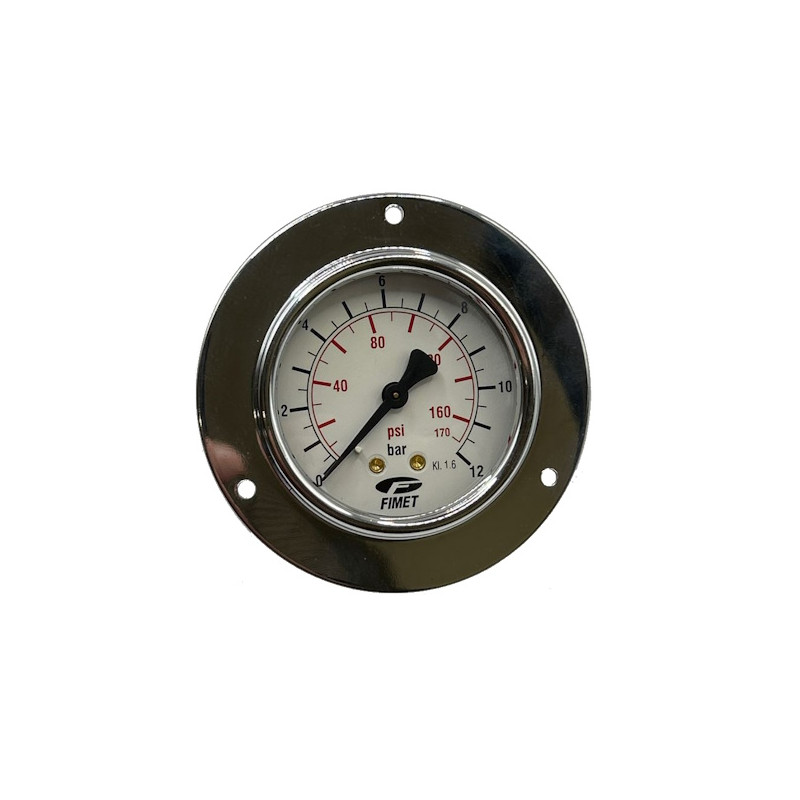 1302FL  Manometro  D 40 flangiato attacco 1/8 scala   0 12 Bar