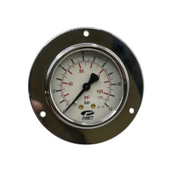 1304FL  Manometro D 63 mm flangiato da panello  D 63  1/4   0 12 Bar
